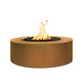 The Outdoor Plus 48 Round Unity Fire Pit - Corten Steel - Spark Ignition with Flame Sense - Natural Gas OPT-RCRTN48FSEN-NG